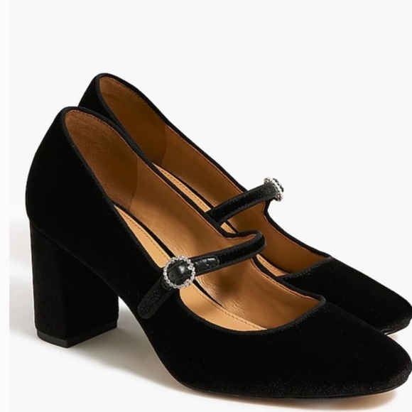 J. Crew Shoes - Crew Factory velvet Mary Jane Pumps